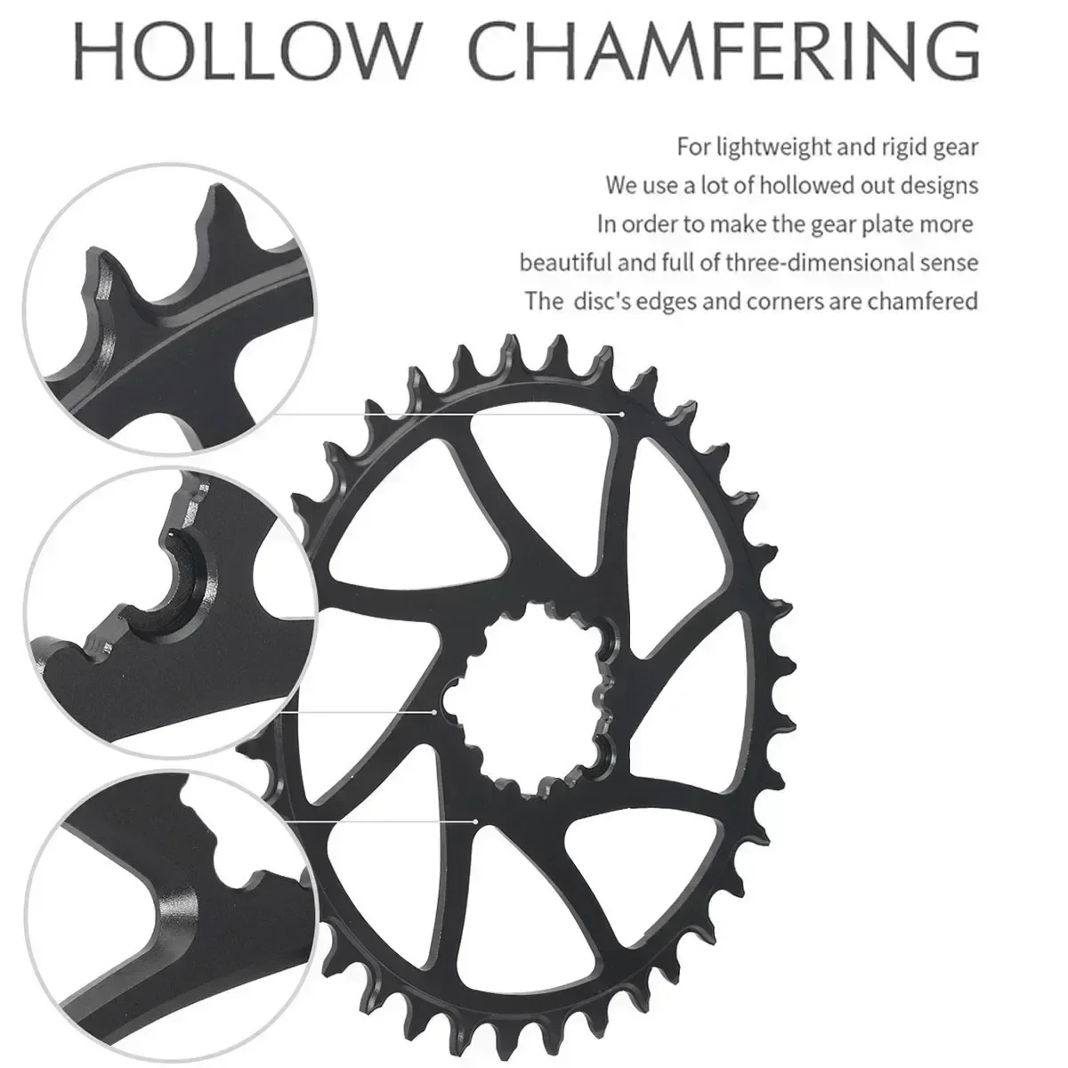 Bicycle Sprocket Gear PASS QUEST 0mm Offset Chainring mountain MTB Narrow Wide Direct Mount Chainwheel 30T 32 36 36T 38 42T for SRAM eagle XX1 X01 XO