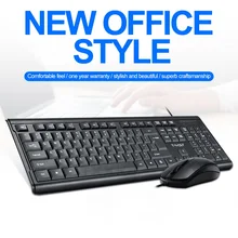 

TF-500 wired USB waterproof keyboard and mouse set 1200DPI suitable for notebook desktop computer business office