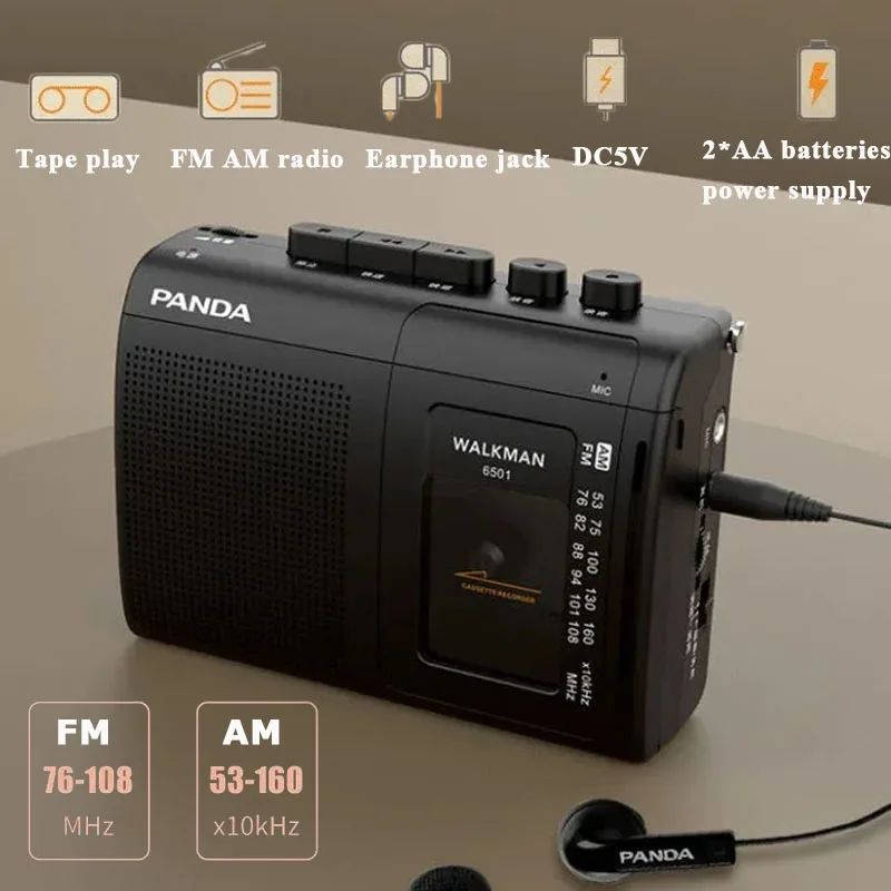 Mini-Portable-AM-FM-Radio-Retro-Cassette-Music-Player-Walkman-Tape ...