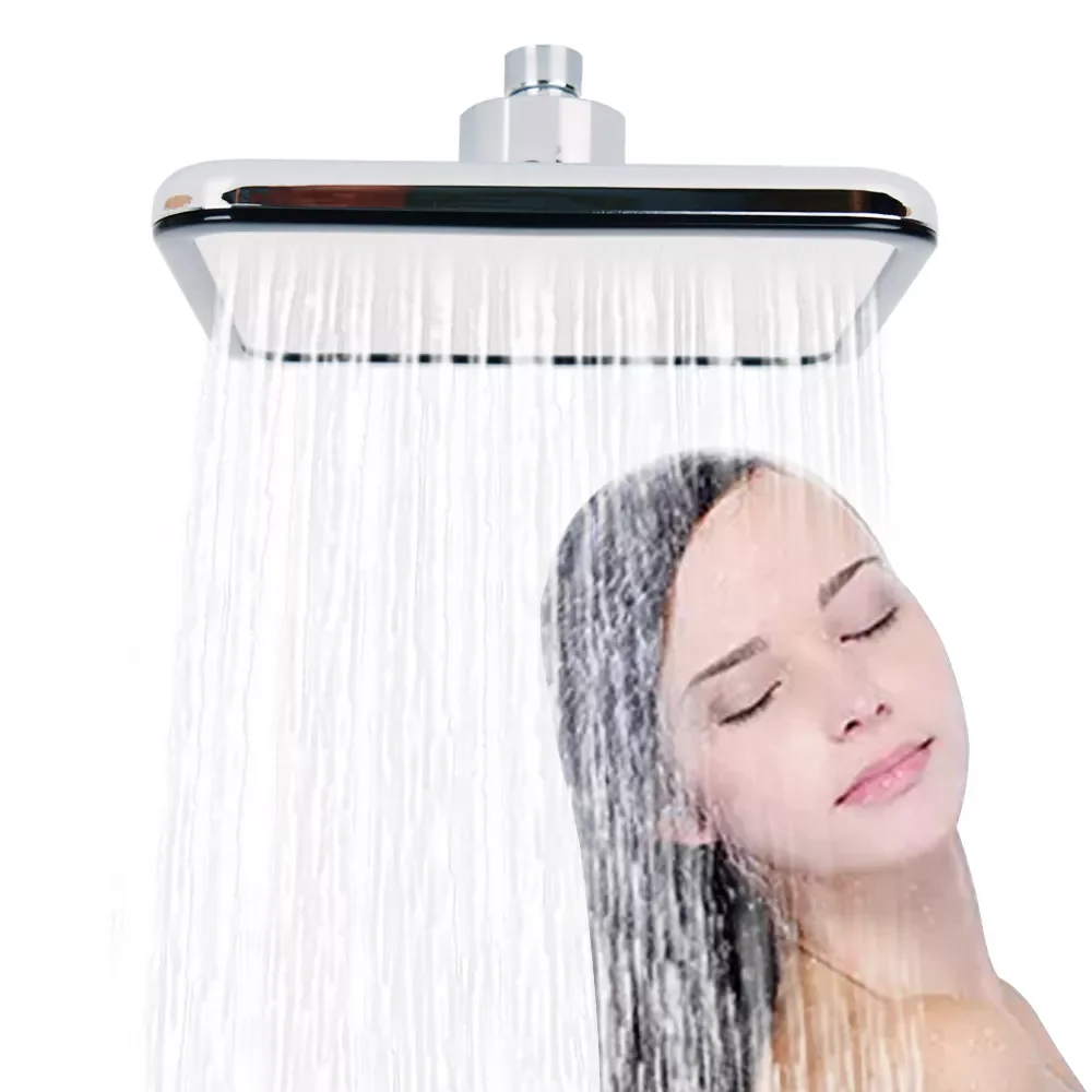 8inchesTopRainfallShowerHeadSquareBathroomStainlessSteelWaterfallShowerSprayNozzle