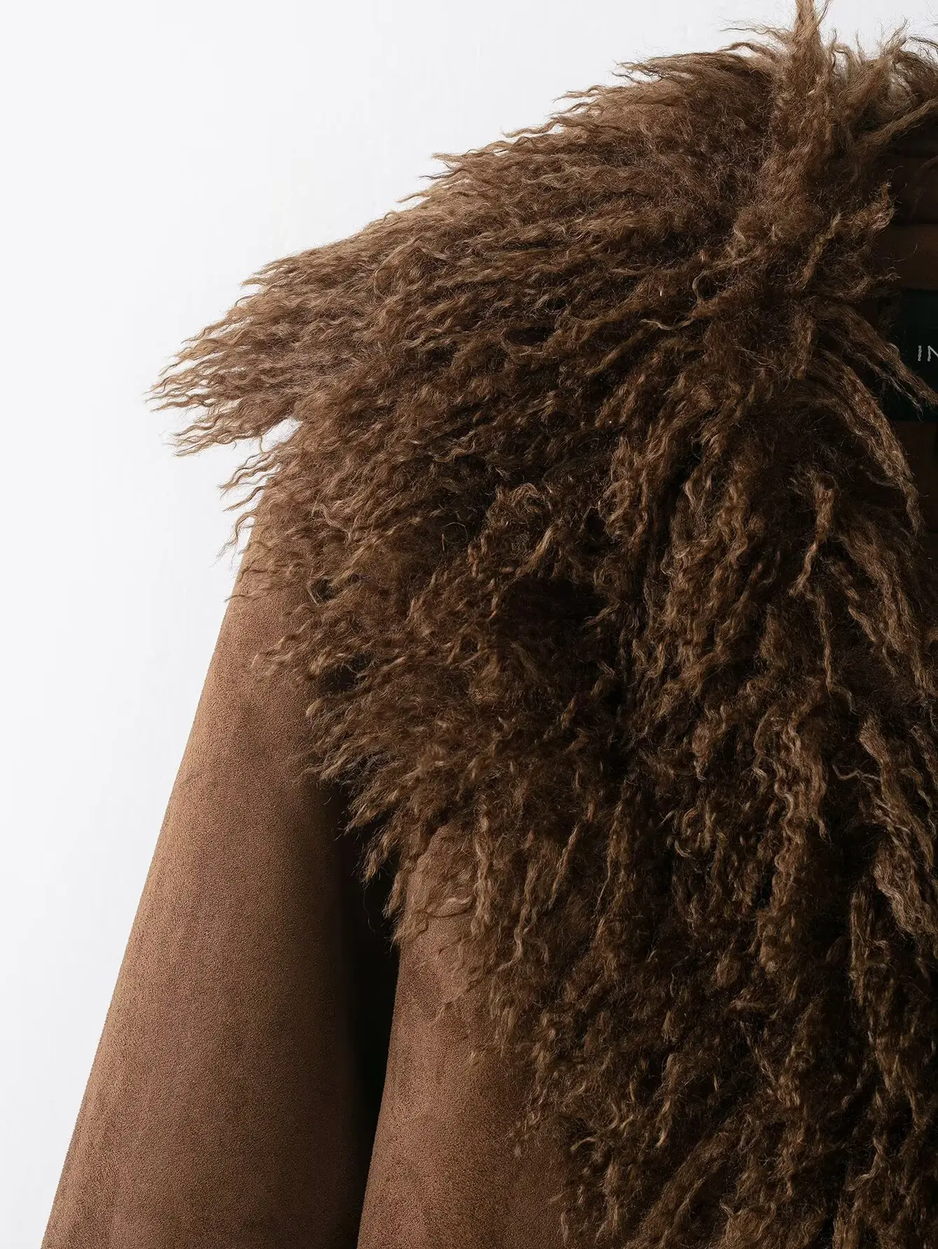 Women Plush Jacket Solid Faux Fur Lapel Jackets Coat Female Fashion Loose Coats Autumn Winter Elegant Warm High Street Overcoat