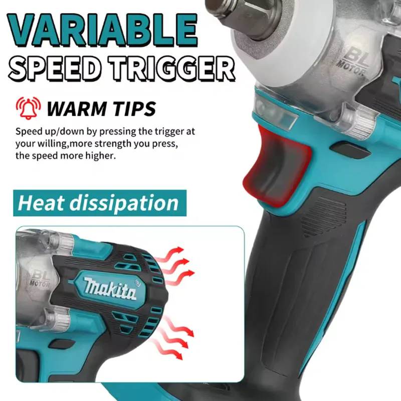 마키타 DTW300 LXT ® 리튬이온 브러시리스 고토크 1/2인치 임팩트 렌치 자동차 수리 공구 파워 윈드 캐논 타이어 제거용