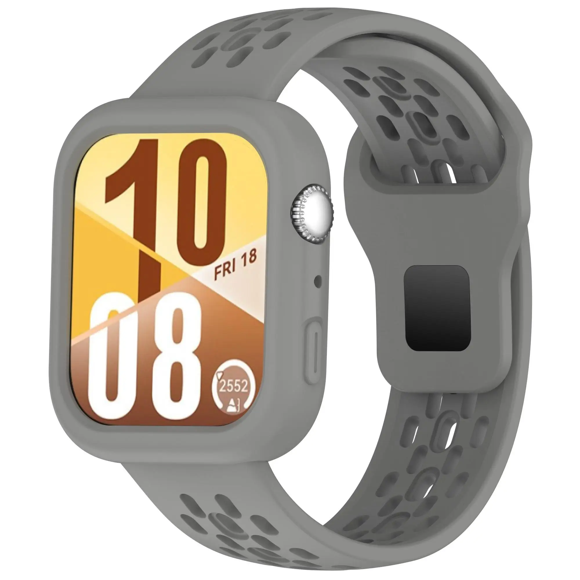 Versatile 2-in-1 Silicone Watch Strap and Case - Adjustable Replacement Band