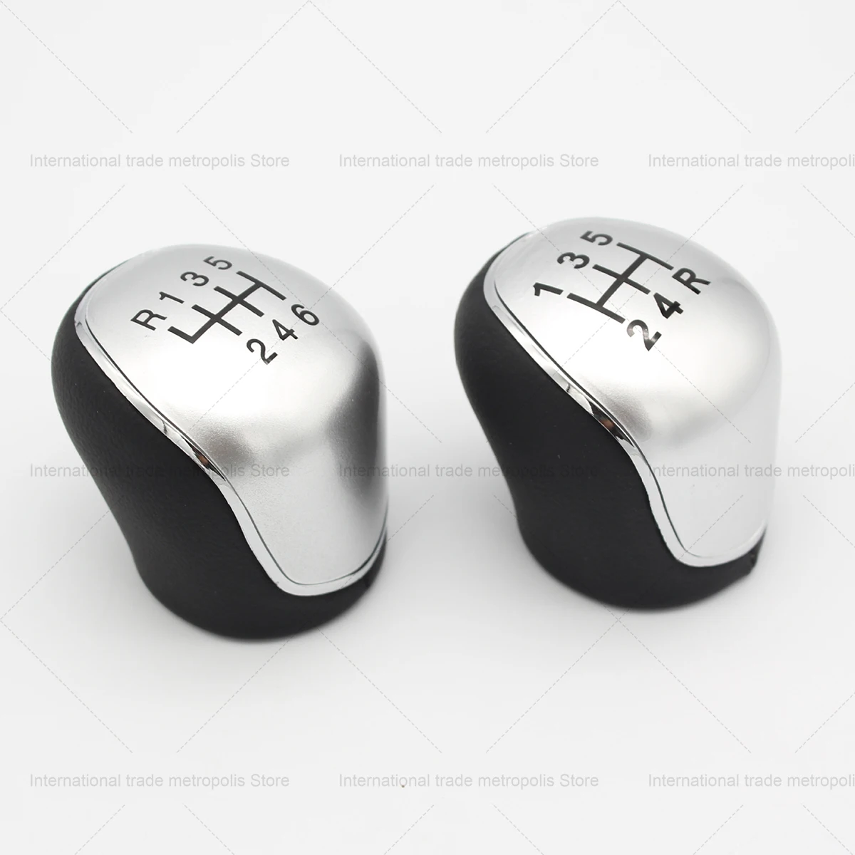 Gear shift knob 5/6Speed Car Leather Gear Shift knob for Ford S-Max C-Max Kuga Galaxy Mondeo4 Mk4 Transit Tourneo Connect Focus Auto Accessories