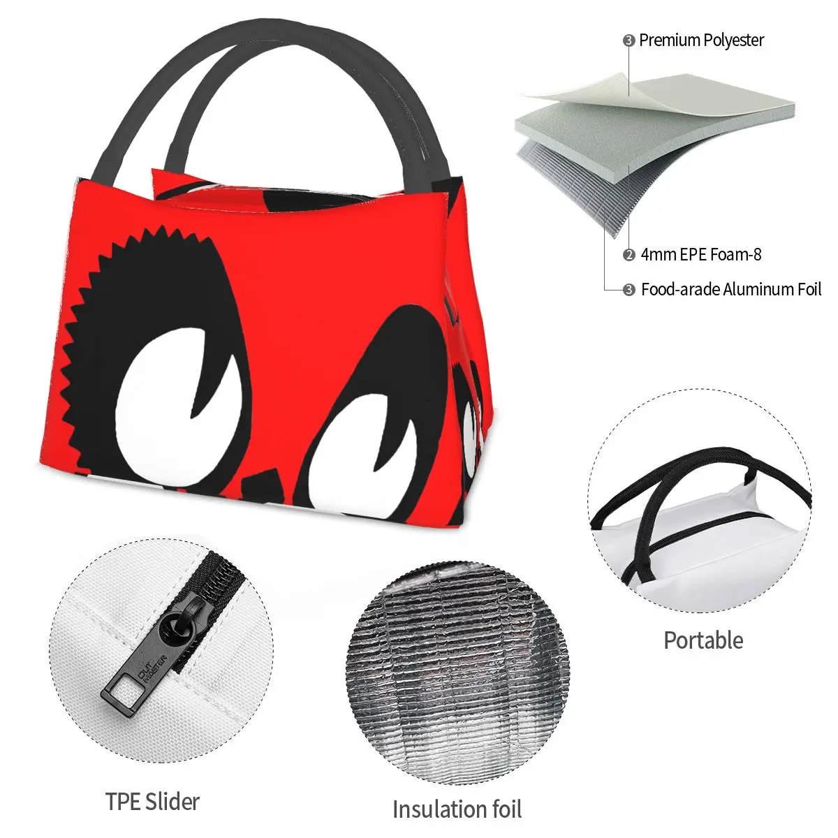 Red Owl Grocery Food Store Portable insulation bag for Cooler Thermal Food Office Pinic Container
