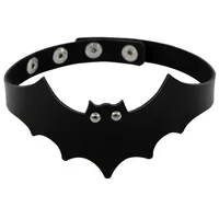 Collier ras du cou en cuir PU pour femme, chauve-souris noire, Punk, Sexy, serrure en forme de cœur, clé, pointe gothique, accessoires de Cosplay, bijoux de fête, nouveau 4