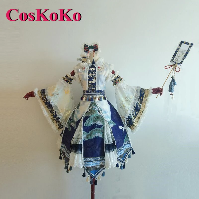 CosKoKo 코치야 사나에 코스프레 애니메이션 게임 동방 프로젝트 의상, 스위트 럭셔리 정장 드레스, 여성 역할 놀이 의류