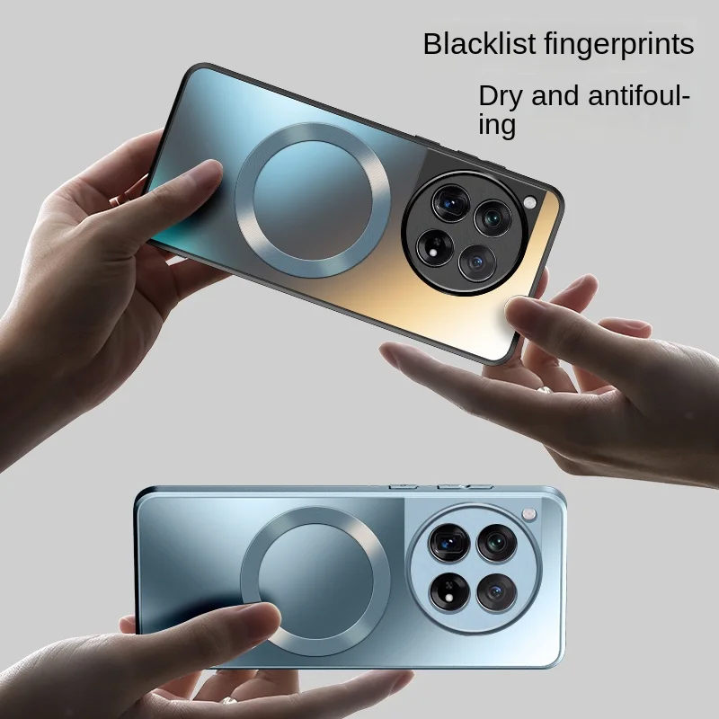 Per Oneplus 12 Case Hard Matte Magnetic Wireless Charging Magsafe Protect Cover Posteriore Per Oneplus12 One Plus 12 Phone Shell
