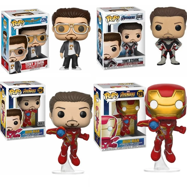 Transformer Stole på tunge Funko Pop #449 Tony Stark #226 Iron Man #285 #304 Spider-man #305 Figures  Brinquedos Collection Model Toy - Action Figures - AliExpress