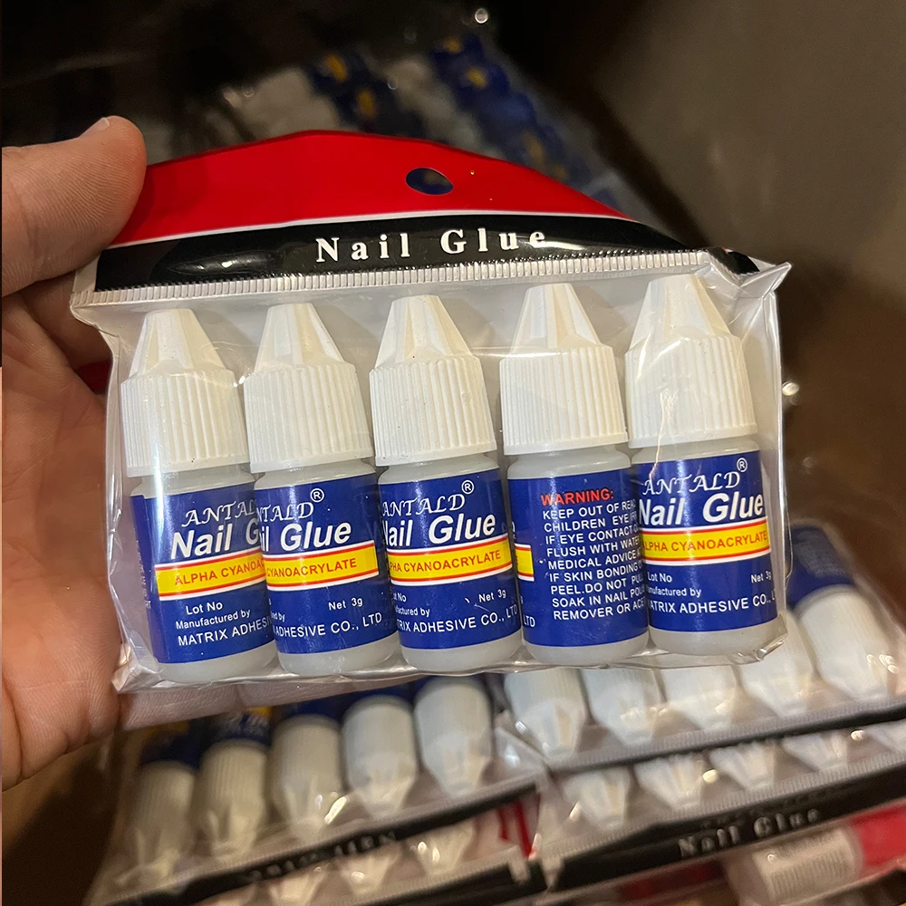 5pcs/pack Nail Art Glue Fast-Dry Adhesive Acrylic Art False Tips Decoration Nail Rhinestone Nail Glue False Tip Manicure Tools 2
