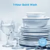 MDF18A1AST Built-in Dishwasher with 8 Place Settings, 6 Washing Programs, Stainless Steel Tub, Heated Dry, Energy Star 6