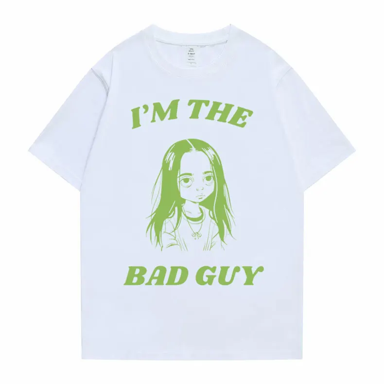 

Funny I'm The Bad Guy Meme Graphic Tshirt Men Women Kawaii Casual Vintage Oversized T-shirts Short Sleeve Male Cozy Cotton Tees