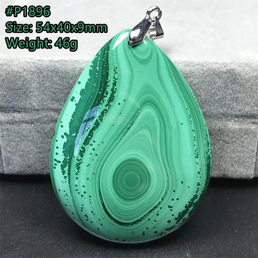 DUOVEKT Natural Green Malachite Pendant for Women Man 30x18x10mm Water Drop Beads Stone Crystal Necklace Pendant Jewelry