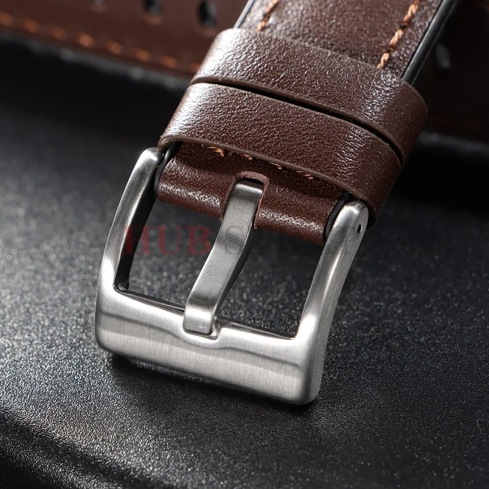 Universal Quick Release Leather Silicone Watch Strap - 20mm/22mm - Unisex Replacement Belt