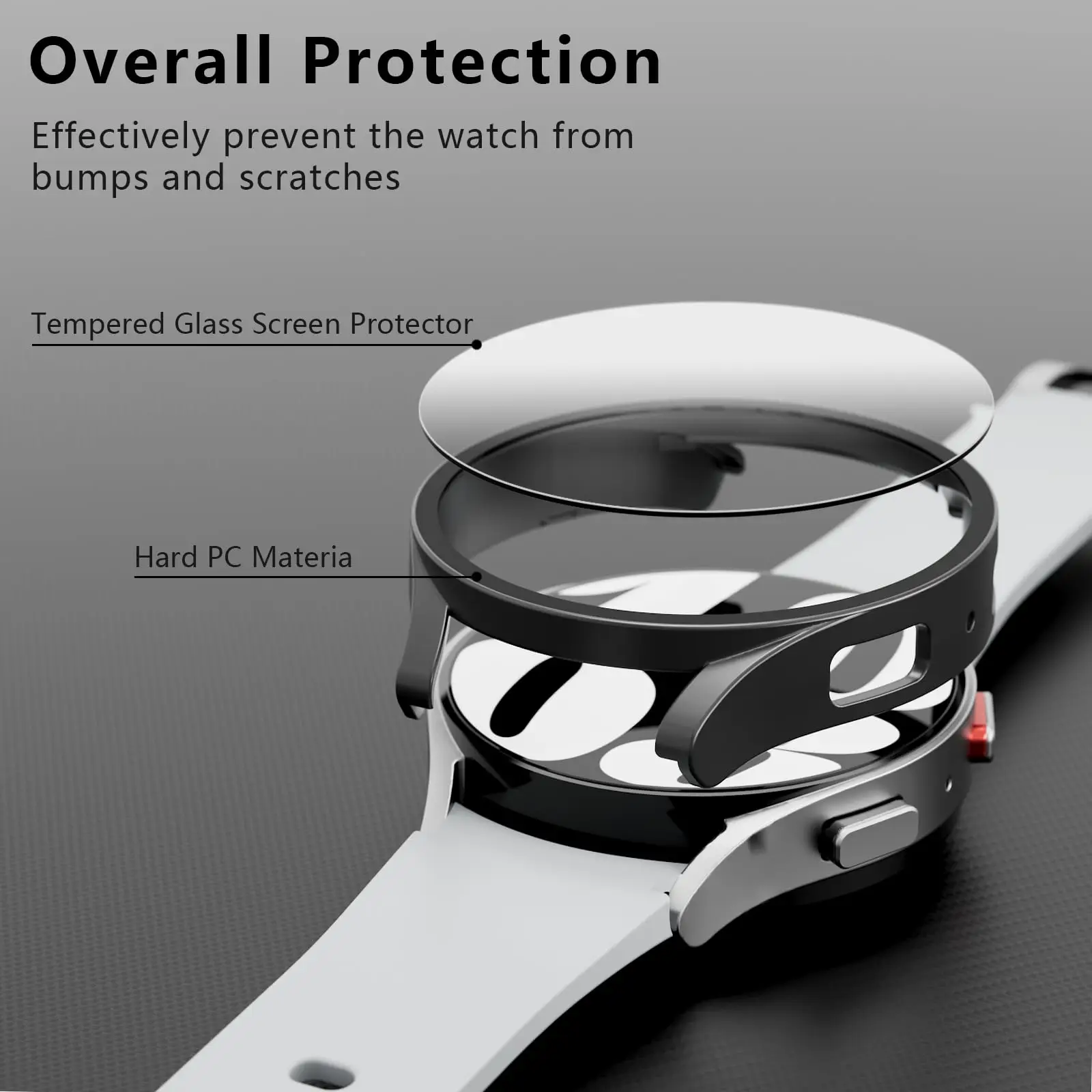 Ultimate All-Around Screen Protector: Durable Hard PC Bumper with Tempered Glass