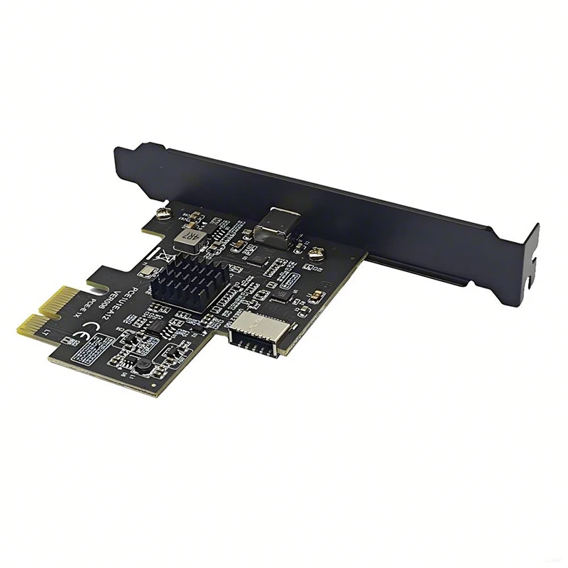 PCIE USB C타입 확장 카드, PCI Express 3.0 X1 to USB 3.2, 2 세대 C타입 + E타입 10G ASM3142 칩, PCI-E USB 3.2 듀얼 C타입 허브