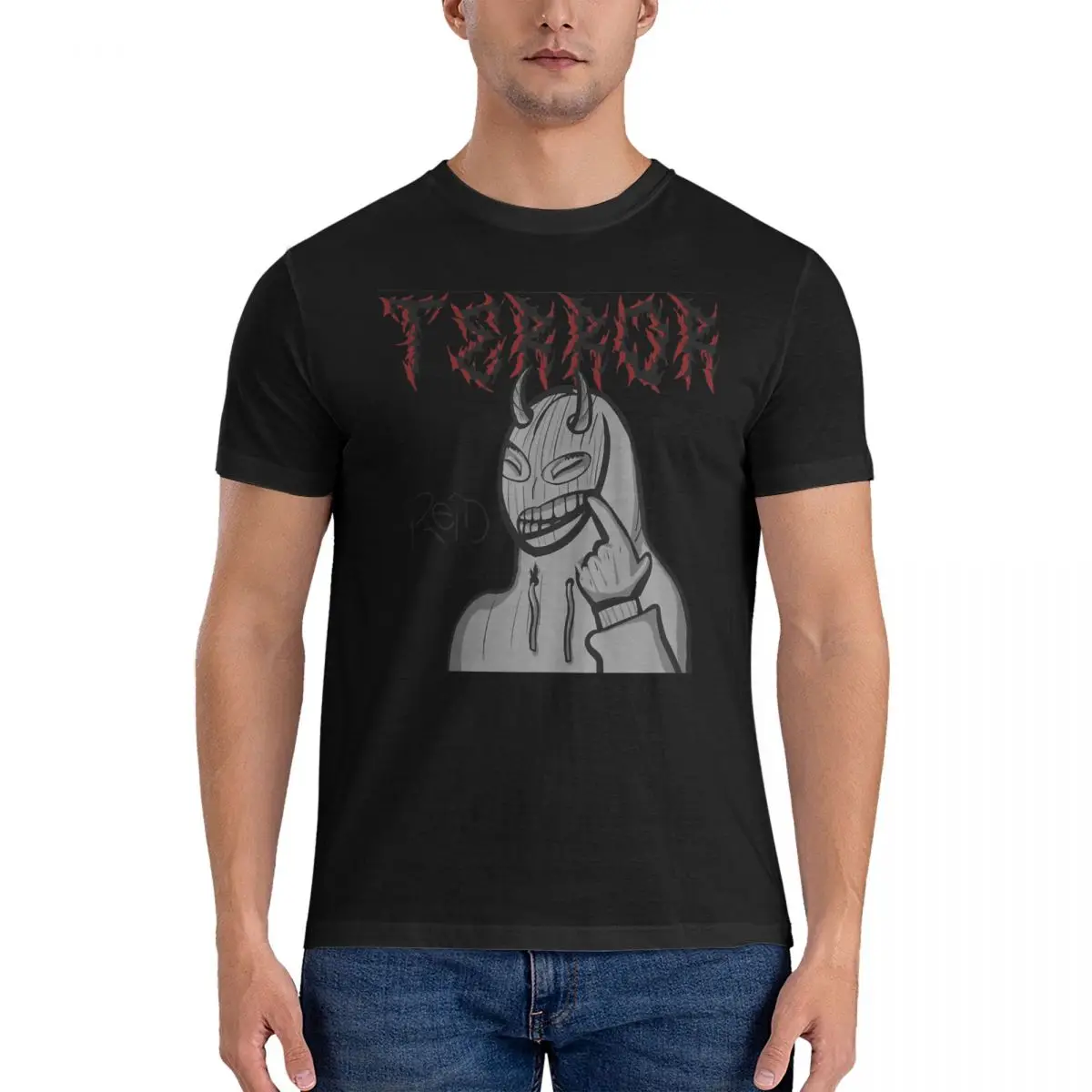 

Футболка мужская с рисунком из мультфильма, 100% хлопок, с коротким рукавом
