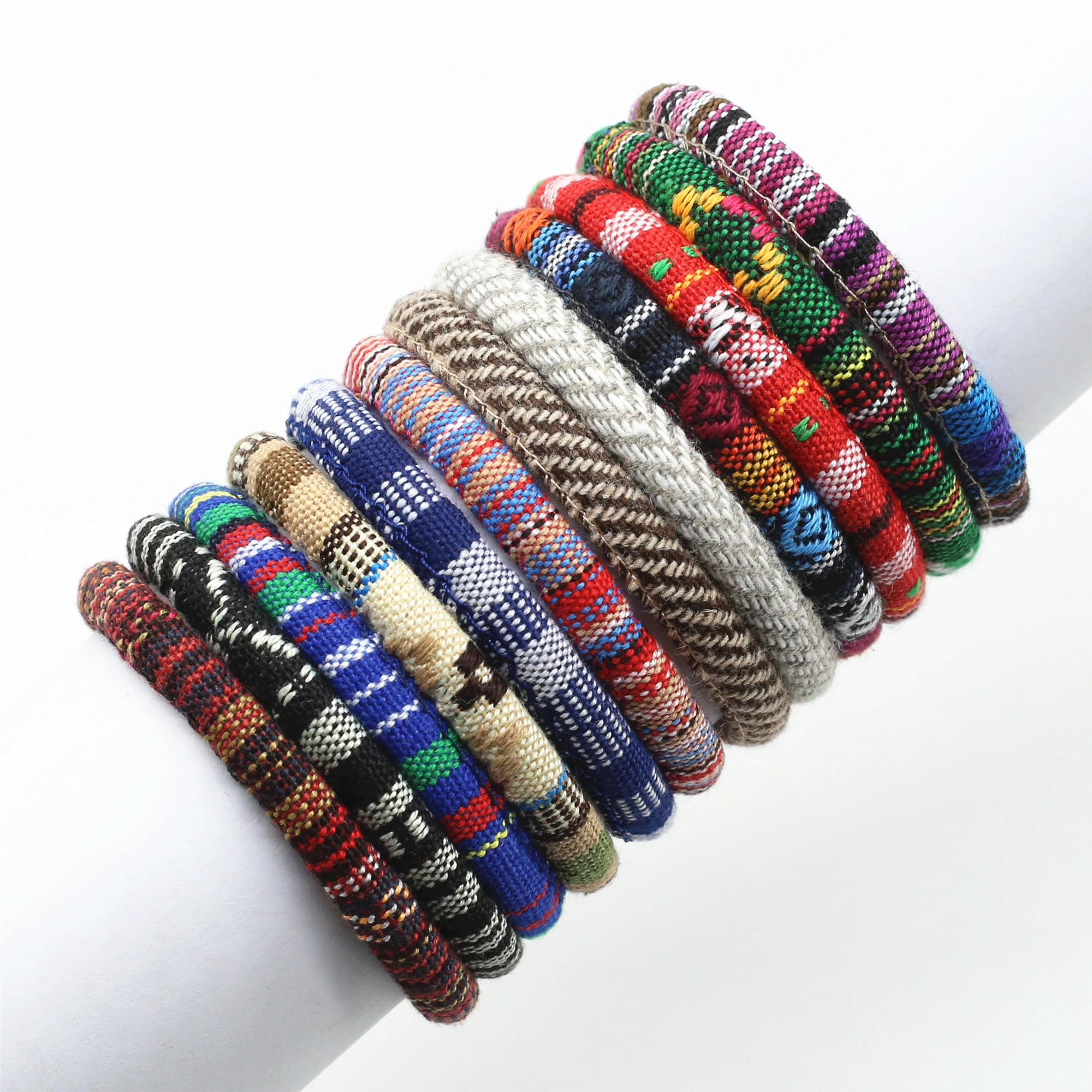 WestBull Wholesale Multicolor Ethnic Men Rope Handmade Woven Bracelets For Women Pulsera Femme Homme Male Gift Jewelry