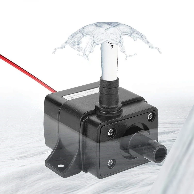 3.6W 4.8W 240L/H Silent Fish Tank Pump DC 12V Solar Brushless Motor Pool Circulating Submersible Pump Water