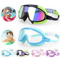 2Pcs HD Diving Goggles Anti Fog Transparent Swimming Glasses Leakproof Wide View Swimming Eyewear Professional Swim Equipment