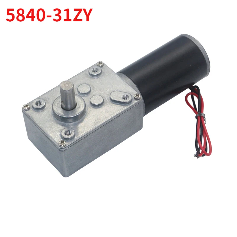 

5840-31ZY Adjustable Speed Regulating DC Deceleration Motor 12v 24v Large Torque Right Angle Worm Gear Micro Motor 12-470rpm