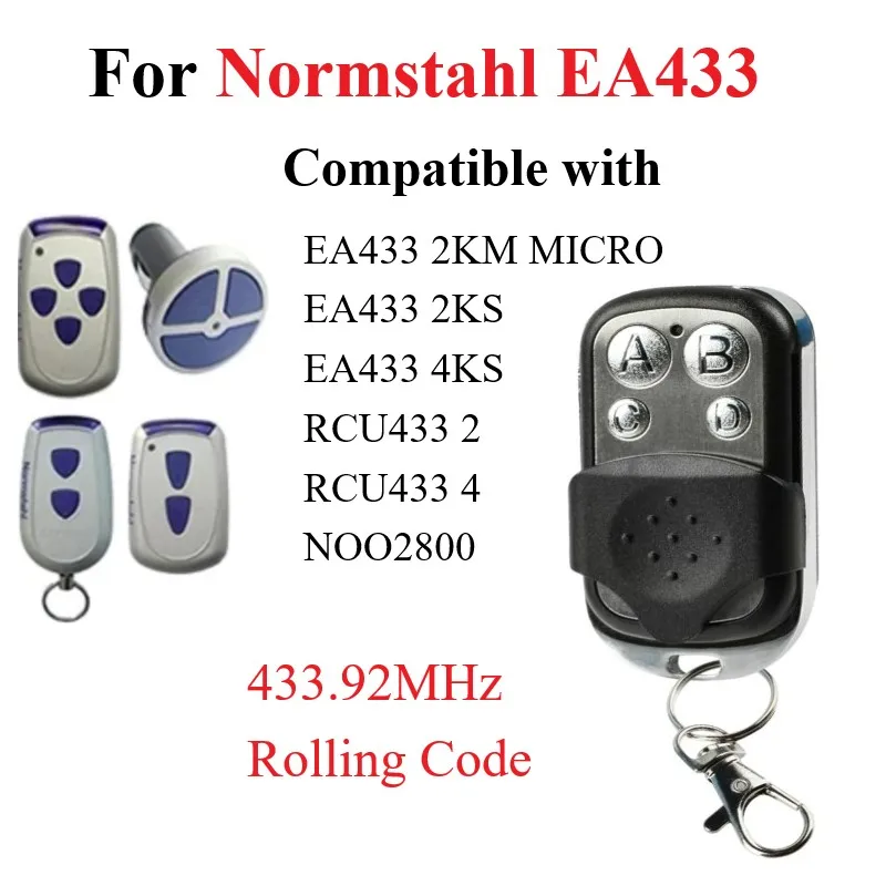 

NEW Normstahl RCU 433 2K 4K Garage Gate Remote Control 433.92MHz Rolling Code NORMSTAHL EA433 2KS 4KS Remote Control Garage Door