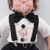 Gold Pacifier Luxury Baby Gift Dummy Nipple Teethers Appease Toy Toddler Pacy Orthodontic Teat Infant Christmas Gift Chupete 2