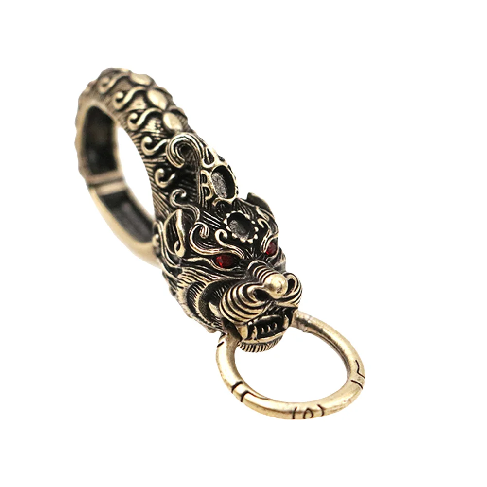 

1Pc Brass Car Key Chains Creative Retro Key Rings Practical Dragon Head Key Chains