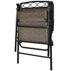 3 PCS Bistro Conversation Patio Pub Dining Set W/ 2 Folding Chairs & Glass Table 6