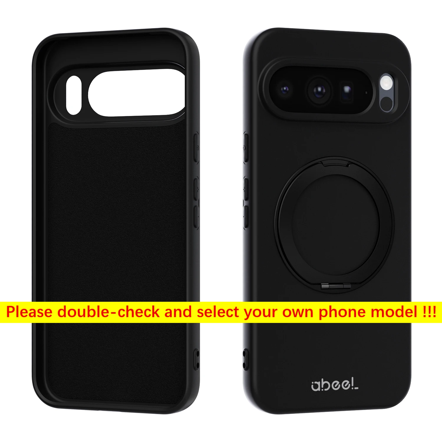 Luxury Silicone Phone Case with 360° Rotating Magnetic Holder and Stand, Skin-Friendly Feel