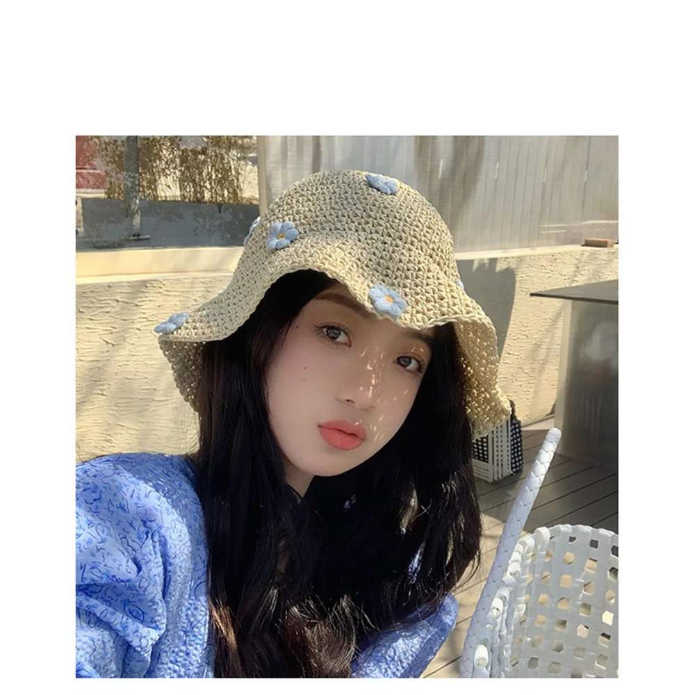 Women's summer hat bucket hat beach Cap female Golf cap straw