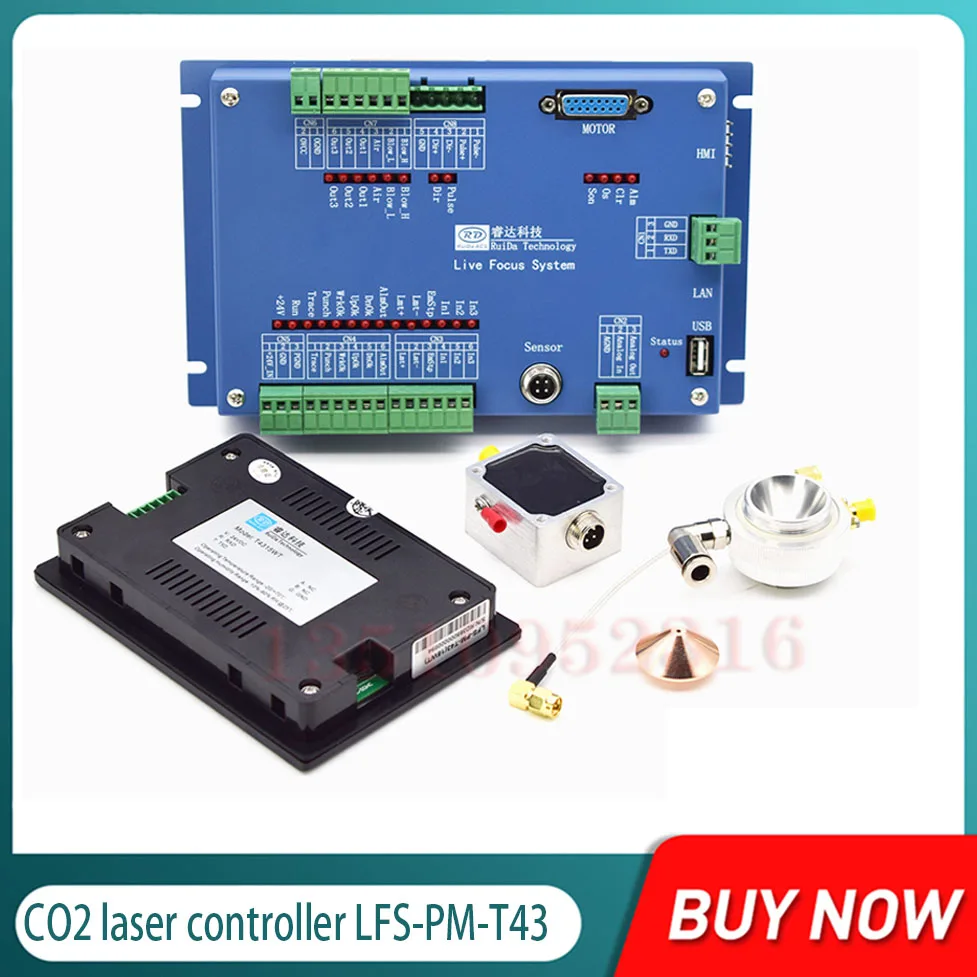 

Lfs-pm-t43 Lfs-am-t43 Cnc Co2 Laser Controller Precision Software With Sensor Amplifier Auto-focus Sensor System