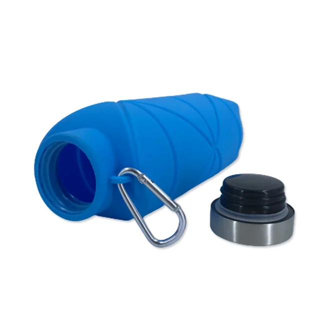 700ml Collapsible Reusable Silicone Water Bottle, Portable Leak-proof Mug for Outdoor Camping, Hiking, Gym Yoga, Fitness Sports 4