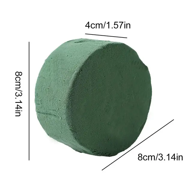 5Db Esküvői Folyosó Barkács Kézműves Virág Elrendezés Vízeljorító Otthoni Kert Zöld Virághab Friss Tartás Kerek Tégla - Image 6