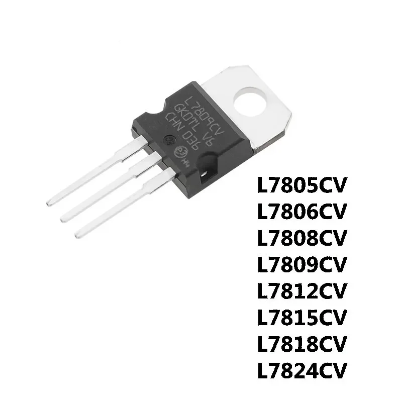 

10PCS NOVO L7805CV L7806CV L7808CV L7809CV L7812CV L7815CV L7818CV L7824CV 7805 7806 7812 7815 TO220
