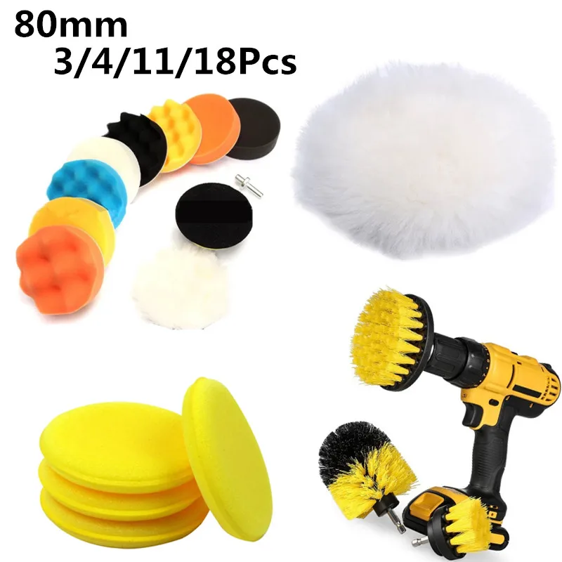 

3 Inch Car Polishing Kit Polish Pad Car Polish Buffing Pad Abrasive Disc Sponge Foam Pads Polisher For Headlight Refurbish