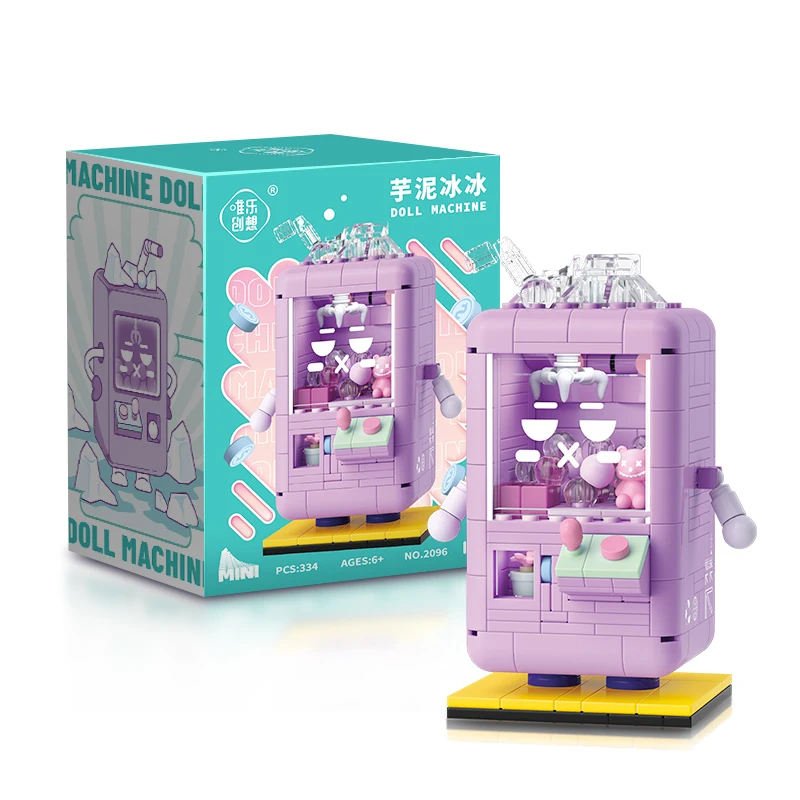 Mini Electronic Arcade Building Block Toys Strawberry Ice Cream Machine