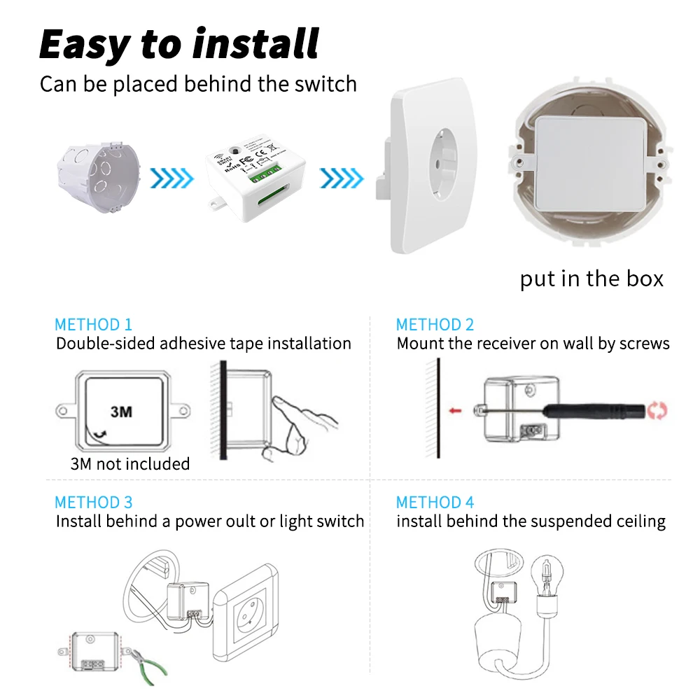 투야 와이파이 스마트 스위치 음성 제어 |   알렉사/구글/앱 원격 제어 지원 |   전원 차단 메모리/타이머 카운트다운/가족 공유
