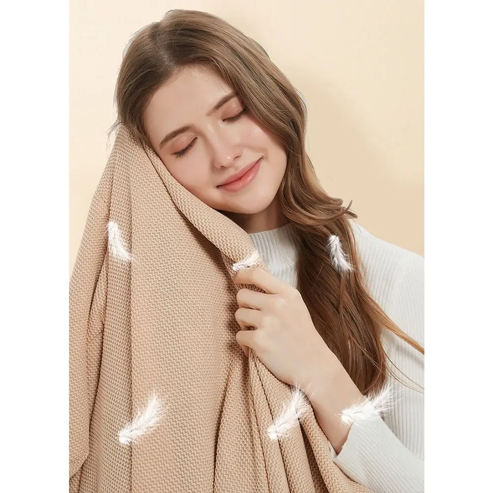 Soft Zippered Electric Blanket with Hat 3 Heat Levels Washable USB Heated Shawl Quickly Heating Foldable Body Warmer Wrap