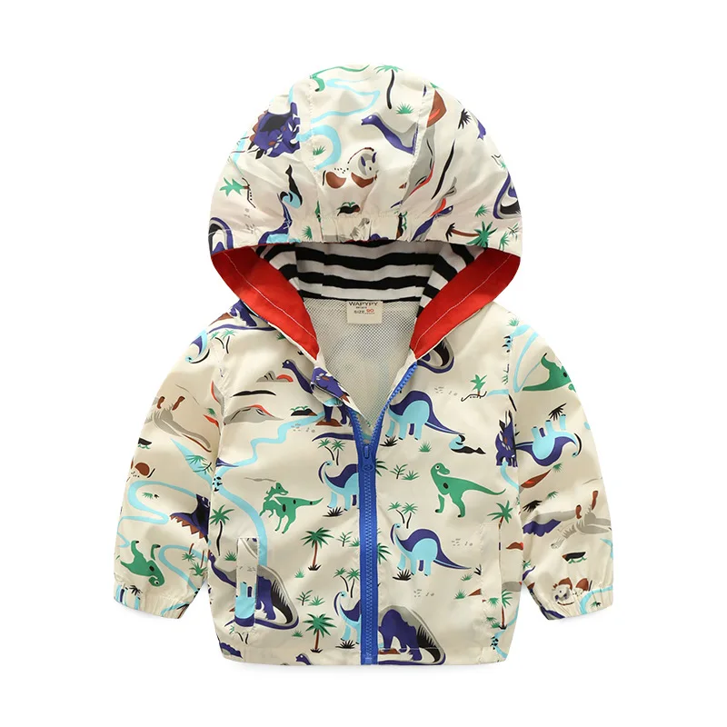 New Spring Autumn Children Coat Kids Jacket Boys Girls Outerwear Boy Fashion Cartoon Print Windbreaker Baby Clothes Clothing