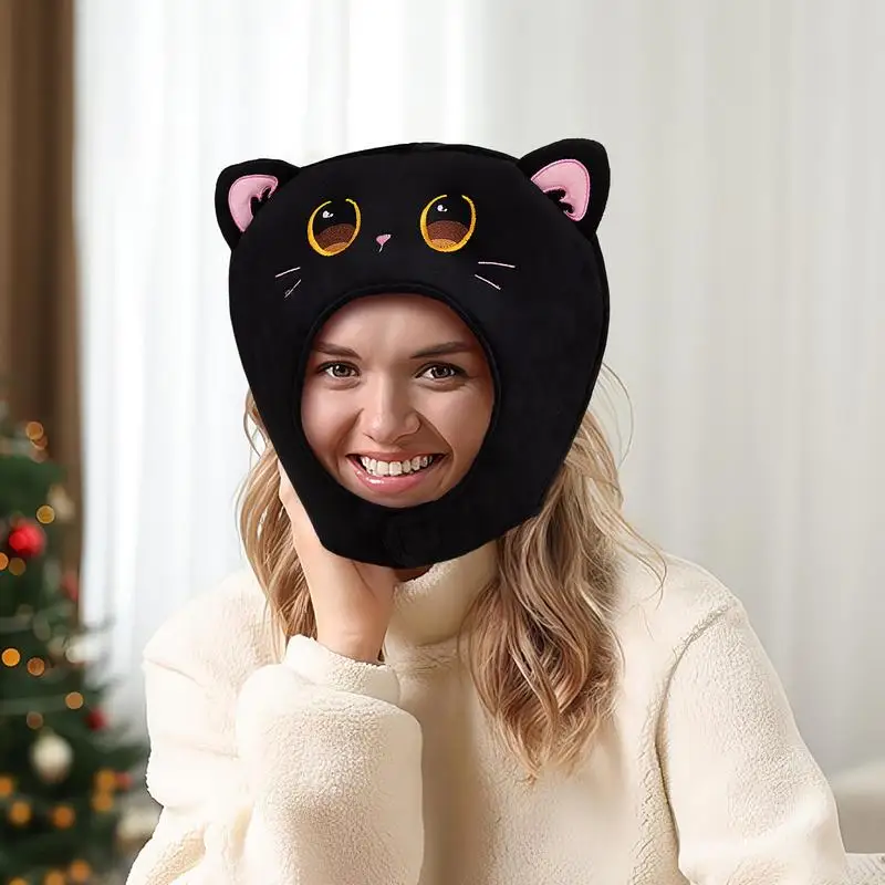 Cute cat hat headgear novelty photo props winter warm Caps funny holiday role-playing costume gift for kids adults Party favors