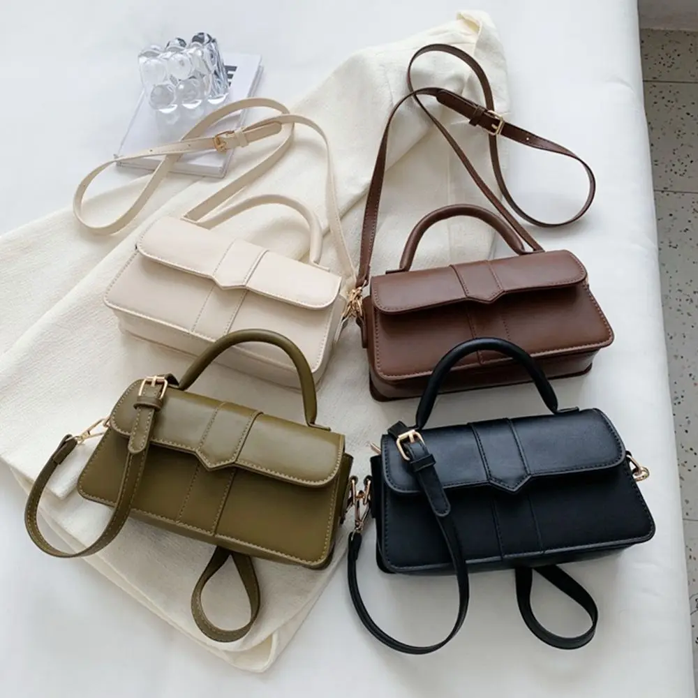 

Solid Color Shoulder Bag Leisure PU Leather Messenger Bag Crossbody Bags Ladies