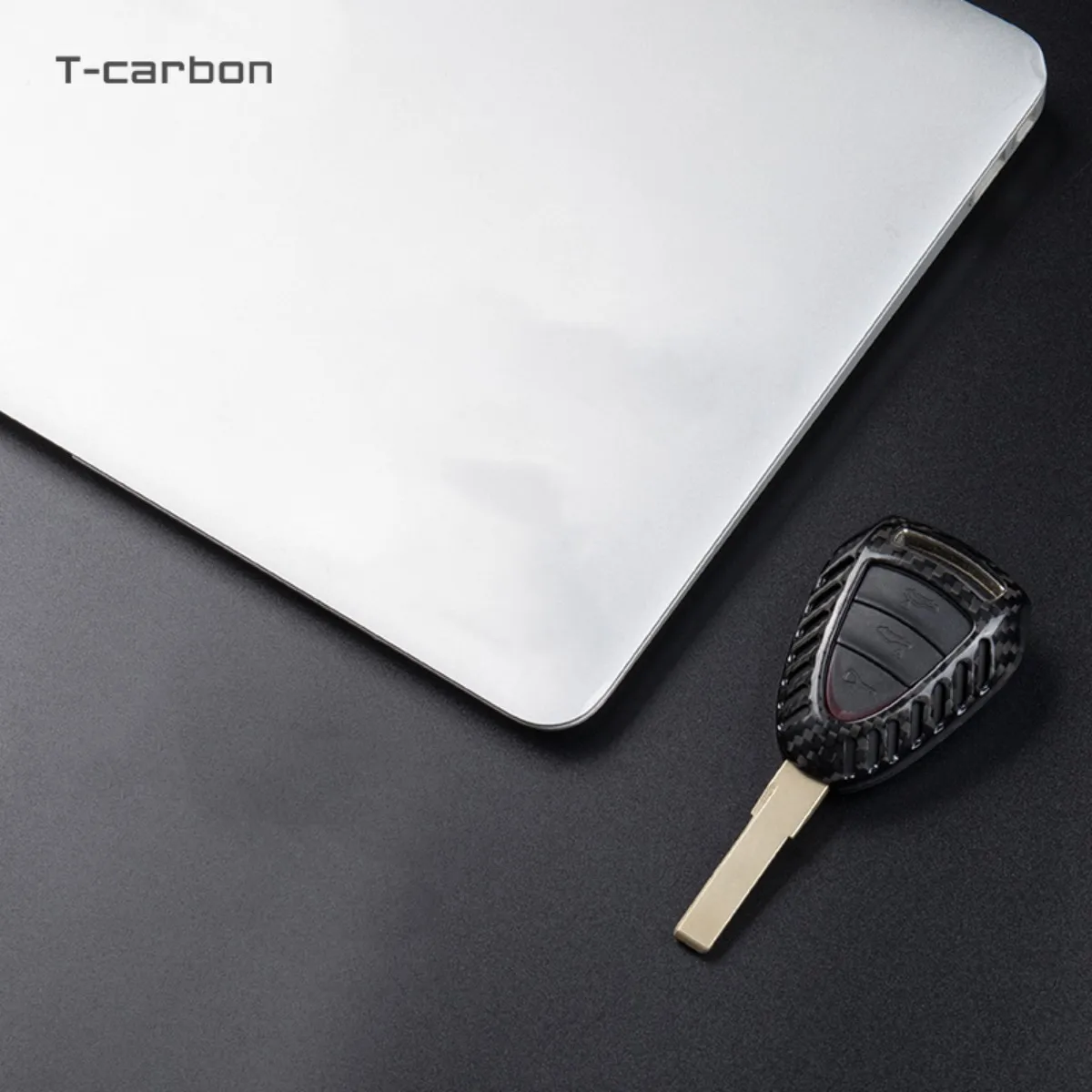 

T-carbon Carbon carbon Fiber глянцевый автомобильный брелок для ключей чехол для ключа чехол для Boxter 911 Cayman Cayenne 996 3 кнопочный Автомобильный ключ