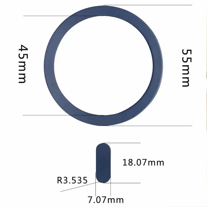 5PCS Magsafe Magnetic Plate Ring Universal Metal Sticker Support Wireless Charger Metal Plate Sheet for Magnet Car Holder Phone