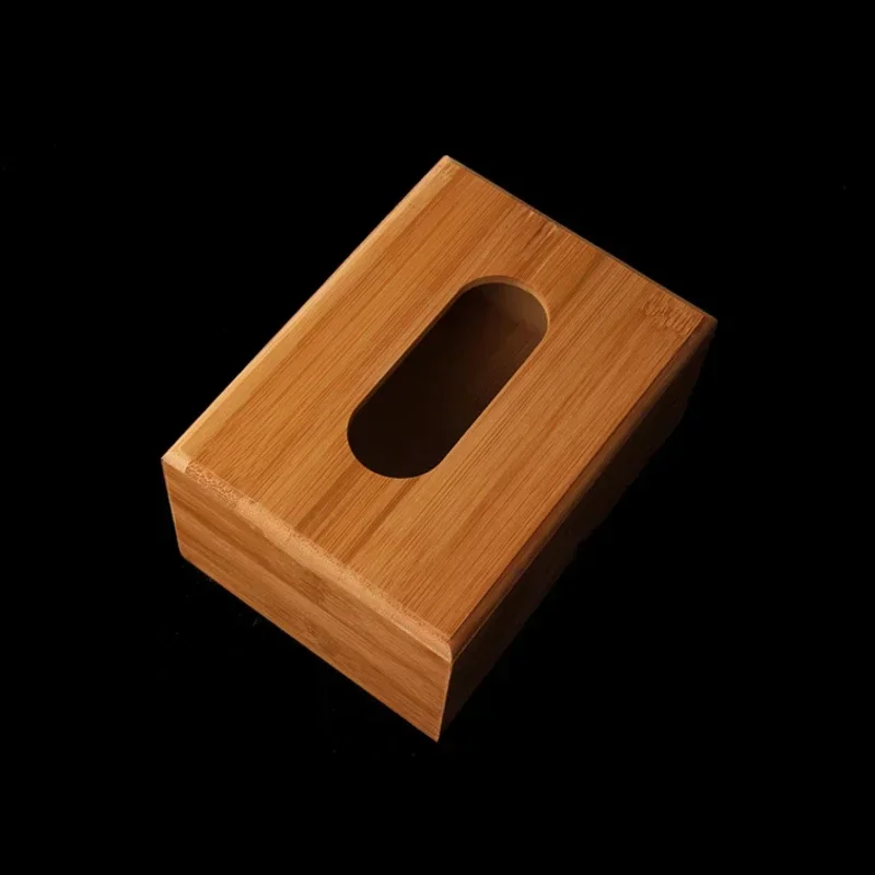 Natural Bamboo Tissue Box Cover Wooden Kitchen Home Car Napkins Holder Dispenser For Office Home Organizer Decoration Tools 3