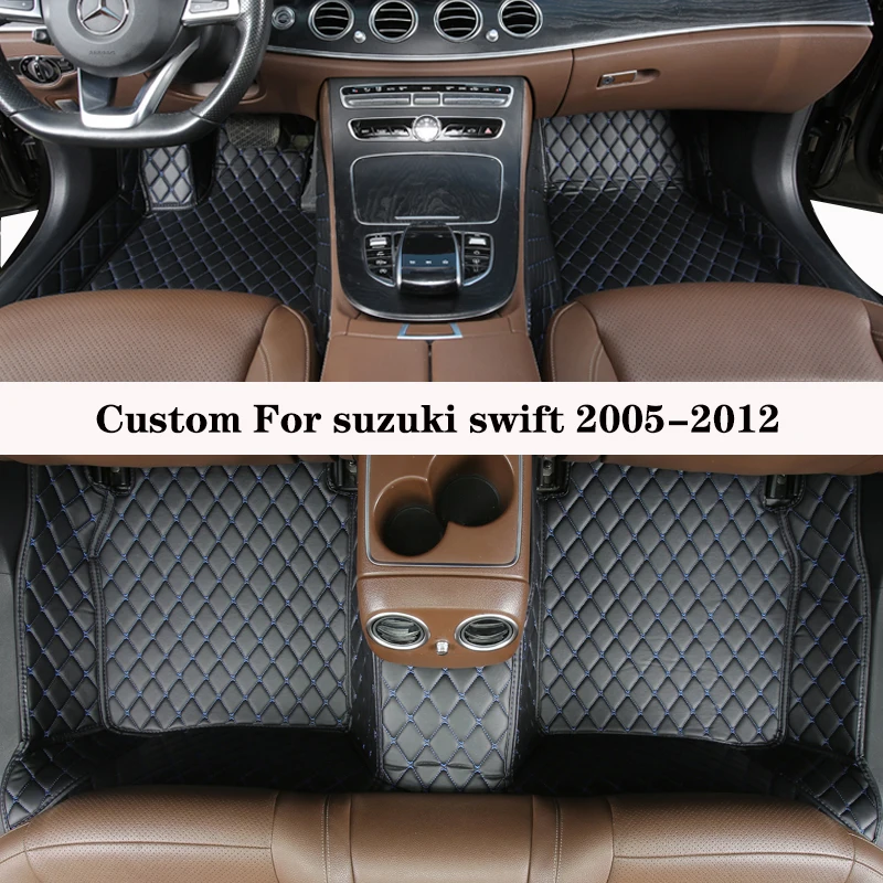 

Автомобильный напольный коврик на заказ для Suzuki Swift 2005 2006 2007 2008 2009 2010 2011 2012 полный комплект кожаный ковер подставка для ног автомобильный аксессуар