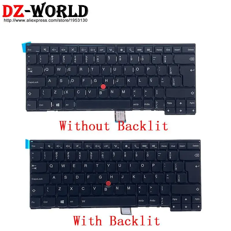Teclado Retroiluminado Brasileiro br Lenovo Thinkpad T440 T440s T431s T440p T450 T450s T460 L440 L450 L460 E431 E440 Laptop 01ax314
