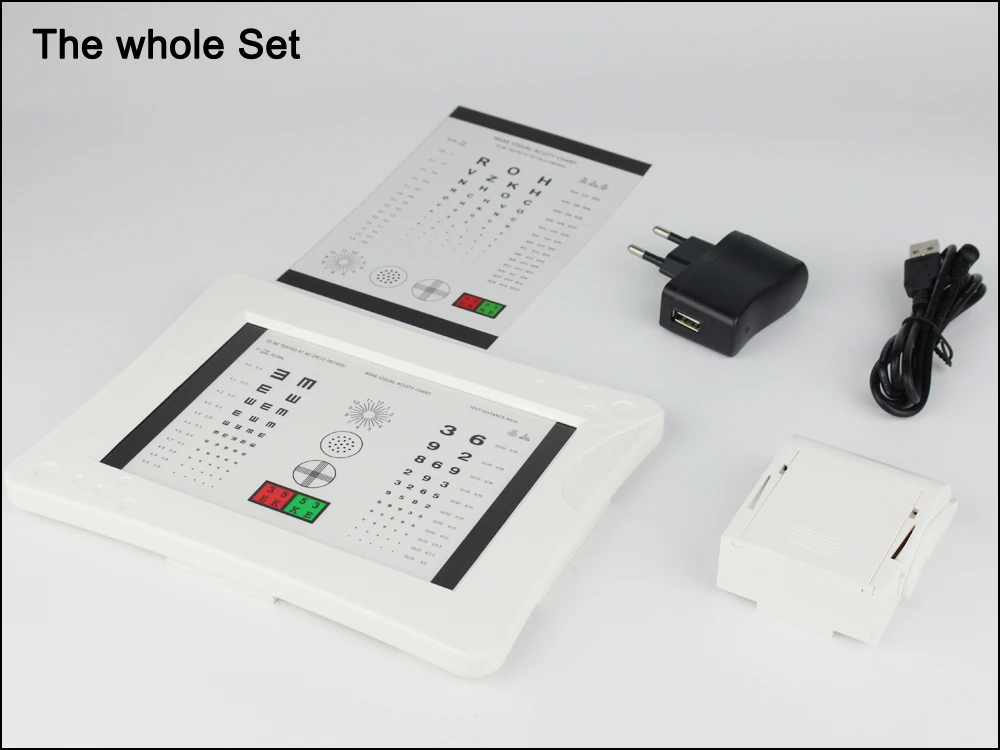 Near Visual Acuity Chart Ophthalmic Vision Chart 2 Optotype Panels Battery DC Power Supply