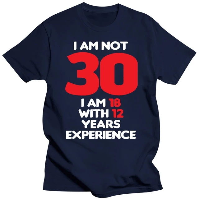 Tee-shirt 30 ans Anniversaire Homme Blanc M, L, XL