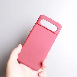 Matte Sandstone Silicone Soft Back Cover for Pixel 5a (Wine Red)
